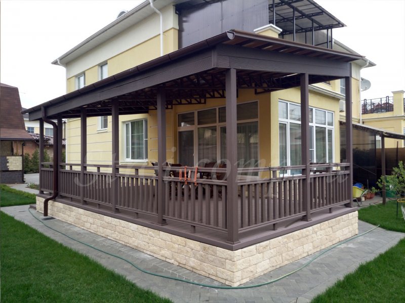 Крыльцо терраса из металла