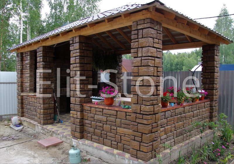 Красивые беседки из кирпича