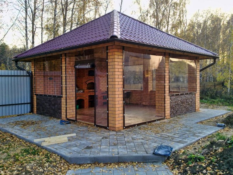 Беседка 6х4 с мангалом