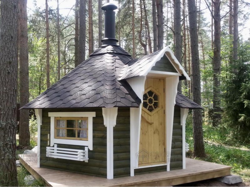 Гриль домик из мини бруса