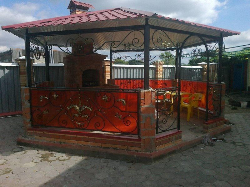 Кованые беседки для барбекю