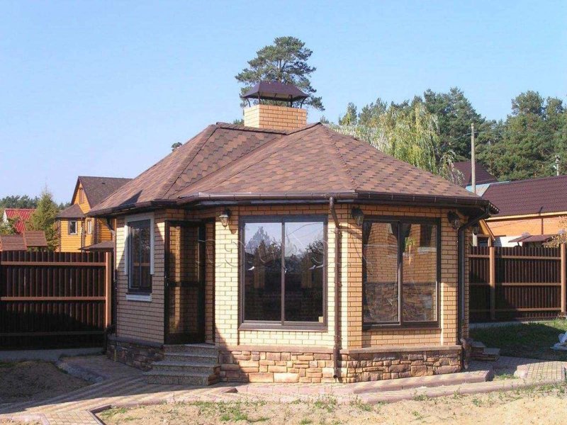 Крытые беседки из кирпича