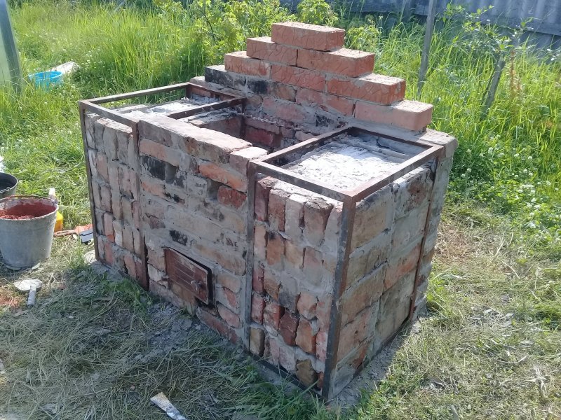 Мангал из старой печи