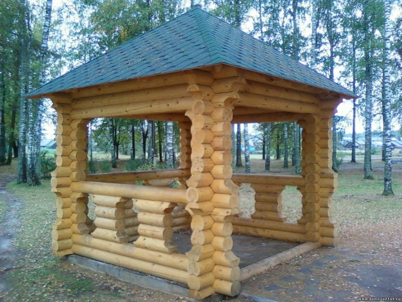 Рубленные беседки