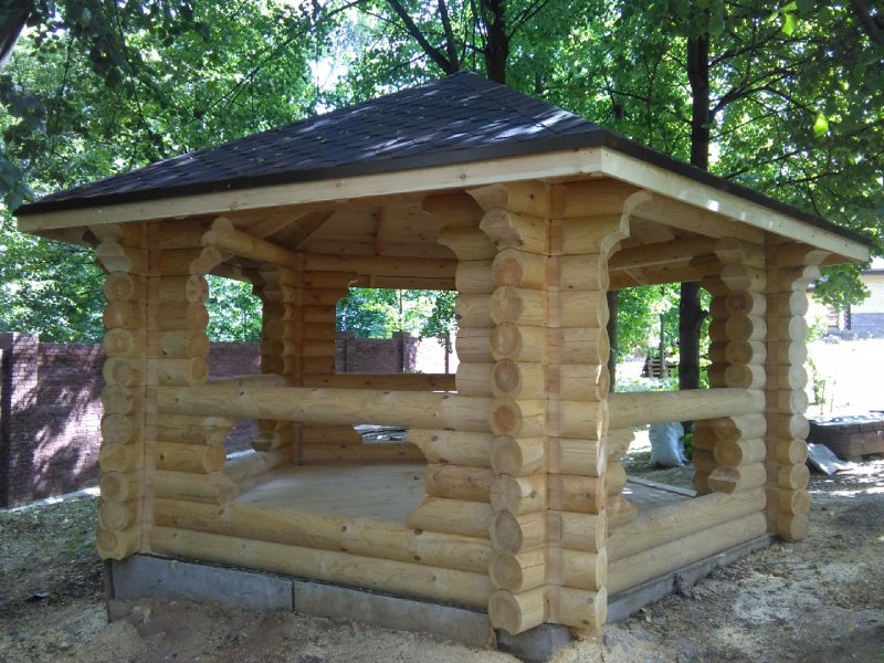 Деревянные беседки из бревна