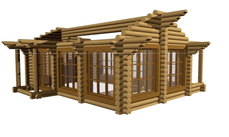 Сказочные беседки из бревна