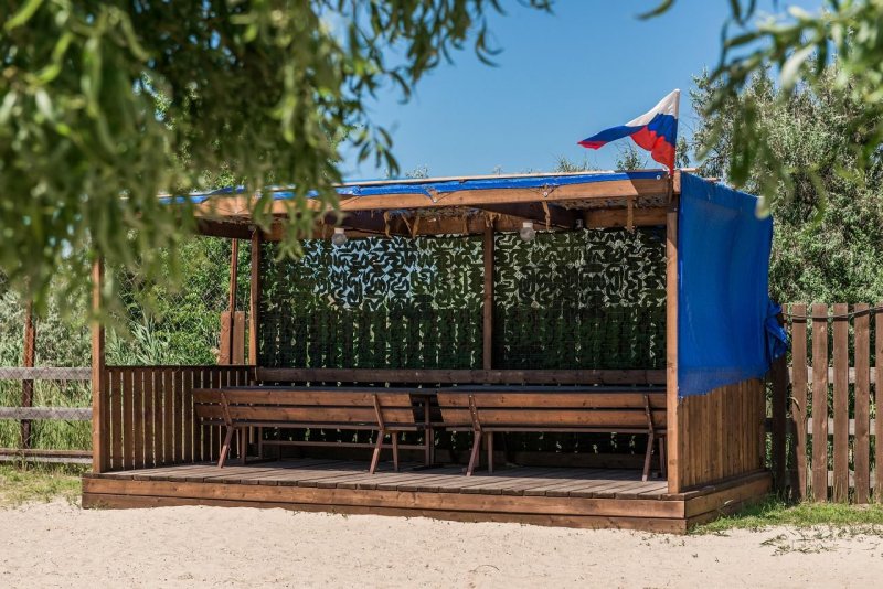 Беседка в виде корабля фото