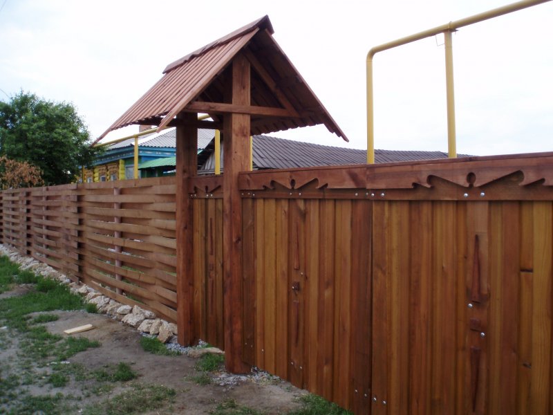 Калитка с аркой из металла