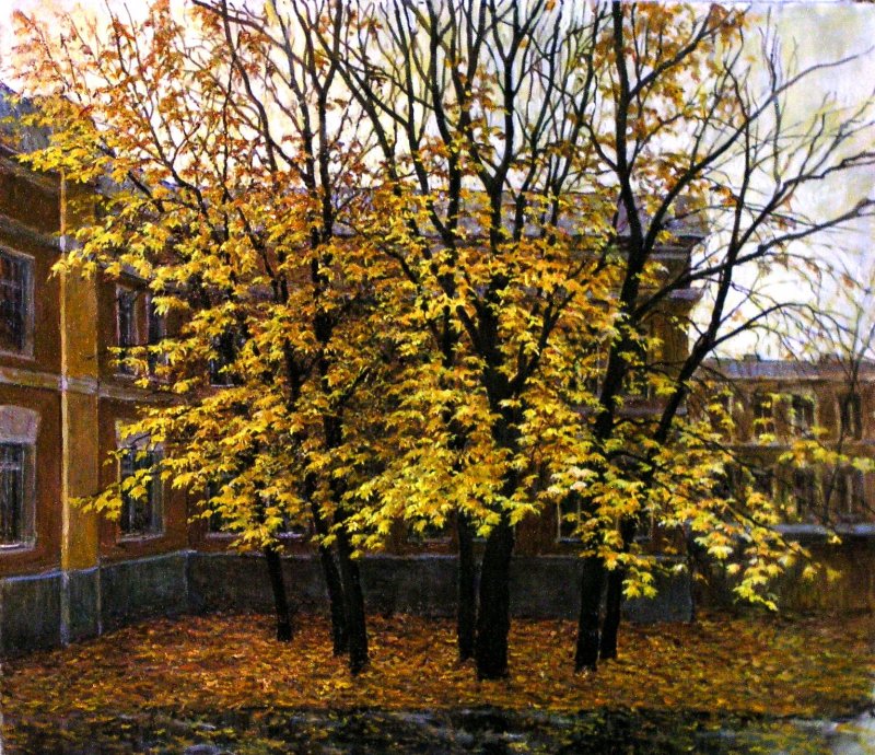 Московские дворы осенью