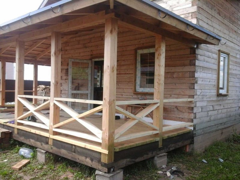 Пристройка веранды к дому