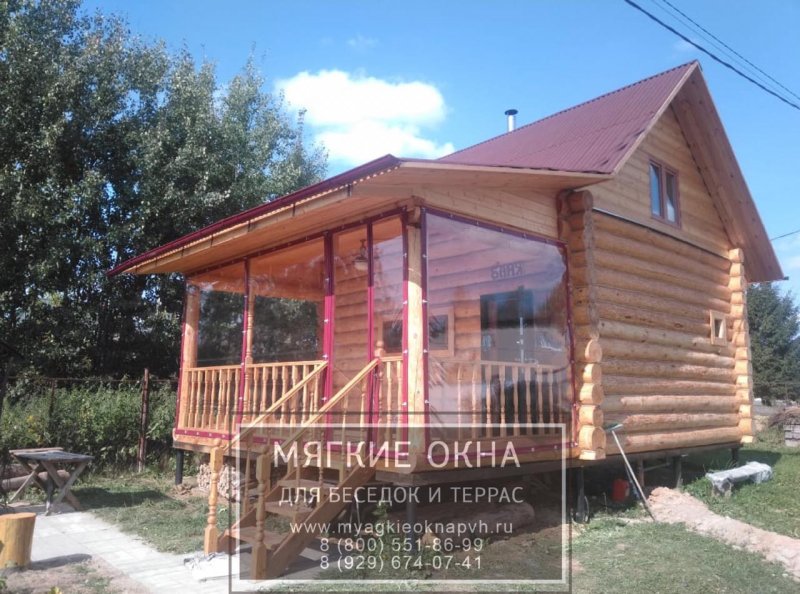 Терраса к бане с торца