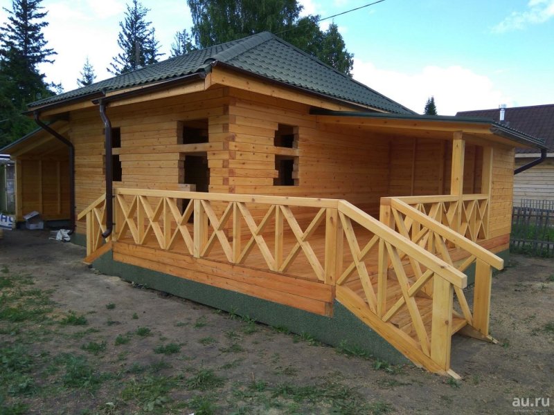 Пристрой террасы к бане
