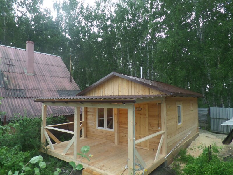 Крыши для бань с верандой