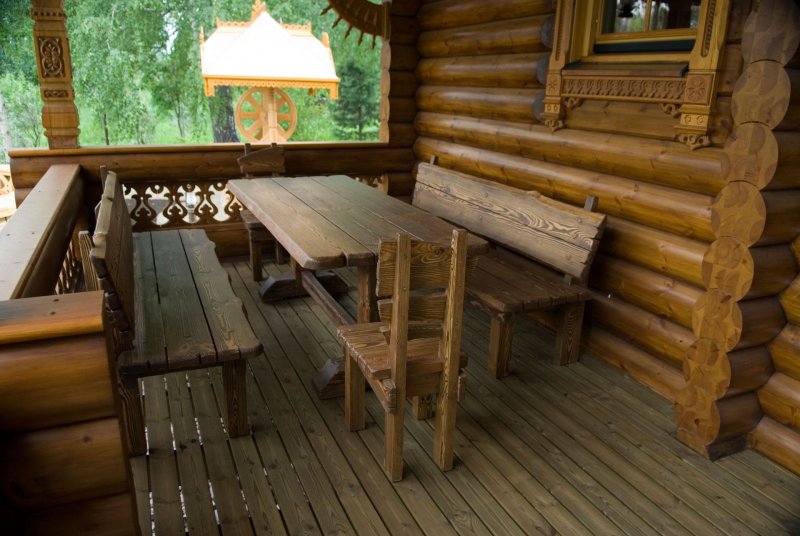 Баня с террасой