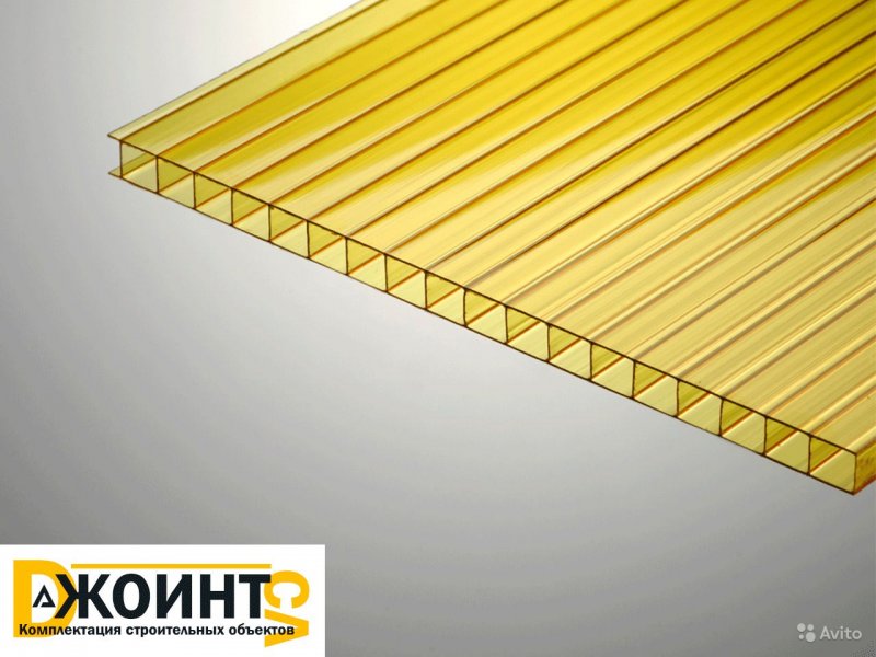 Поликарбонат сотовый 4мм 2100*6000 оранжевый