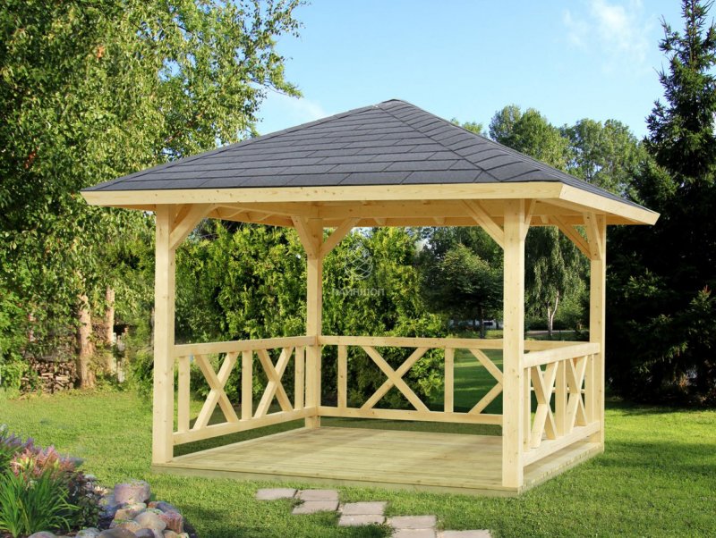Беседка брусовая Gazebos