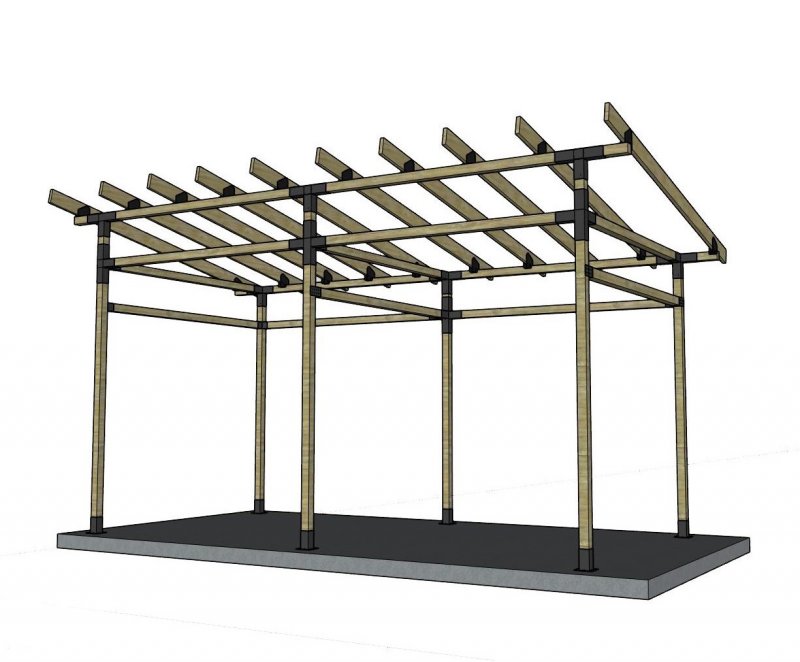 Беседка брусовая Gazebos