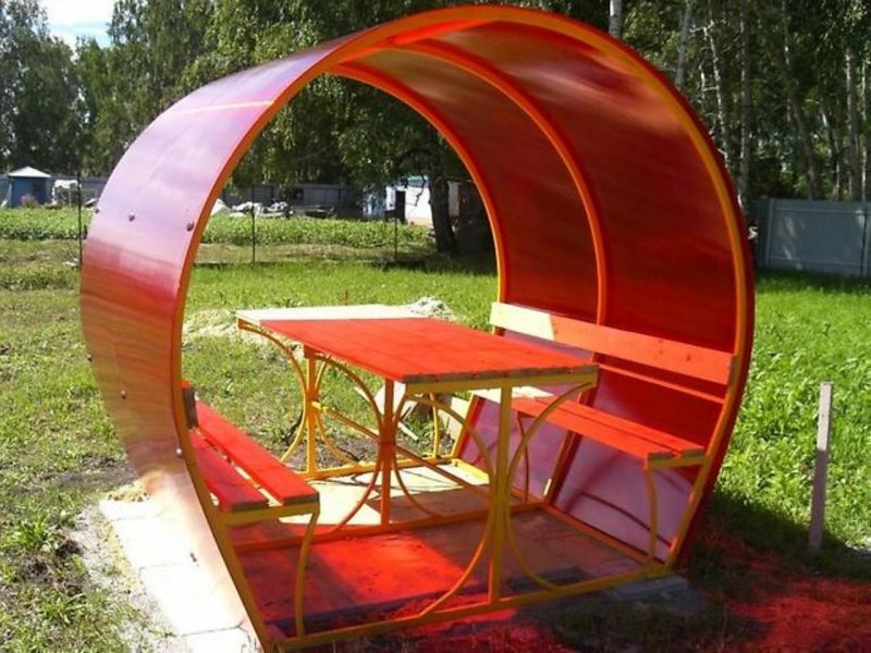 Беседка из поликарбоната