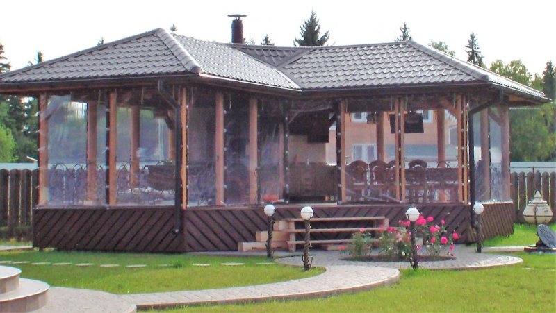 Летняя беседка с барбекю
