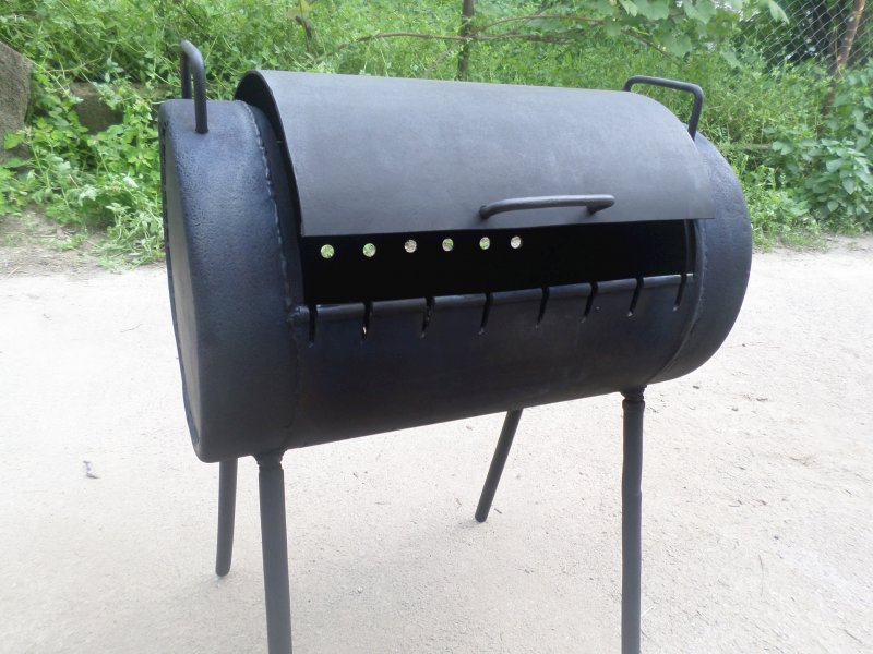 Печь для казана из трубы 325х8