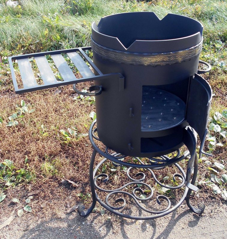 Мангал под казан из газового баллона