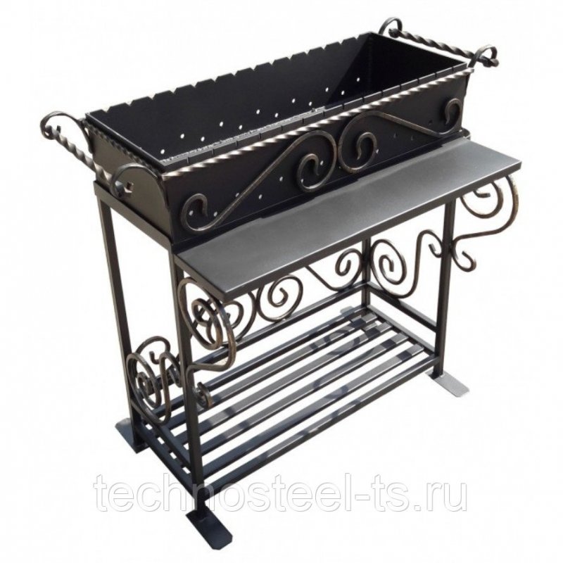 Мангал с крышей Grill area 140,2х118,6х209,4см сталь 3мм