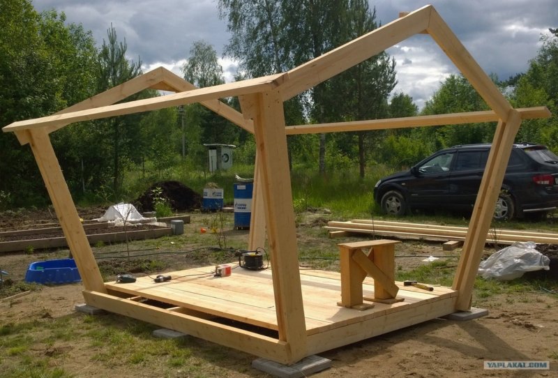 Самоделки на даче из дерева беседки