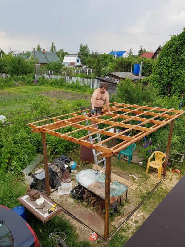 Зона барбекю на даче