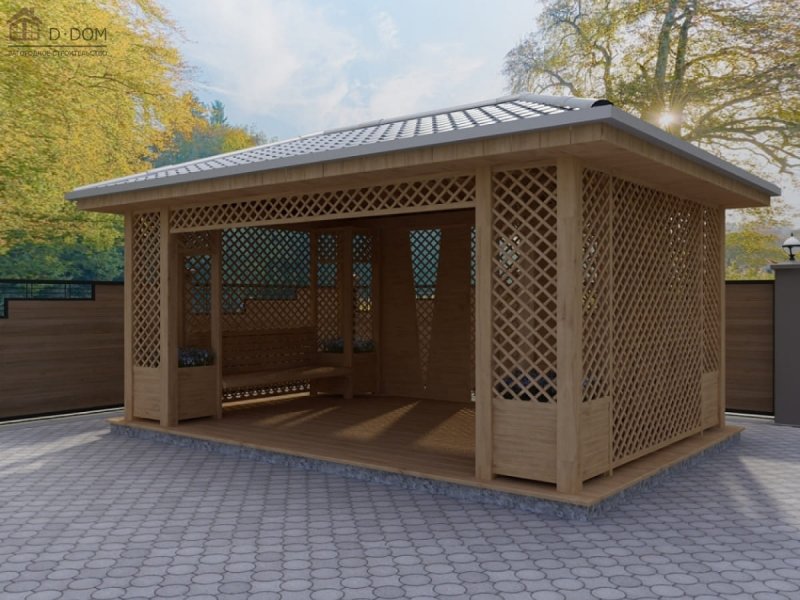 Беседка брусовая Gazebos