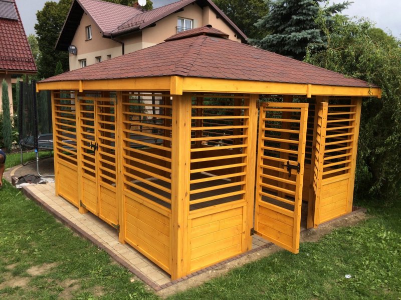 Беседка Дачная прямоугольная дерево 3x5