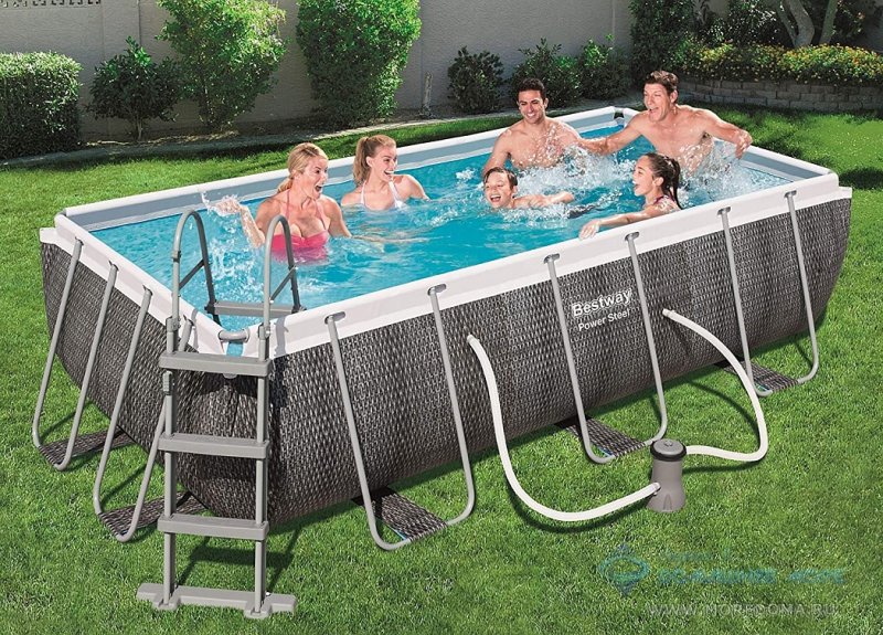 Бассейн каркасный Bestway Rectangular frame Pool 56251, 404 x 201 x 100 см