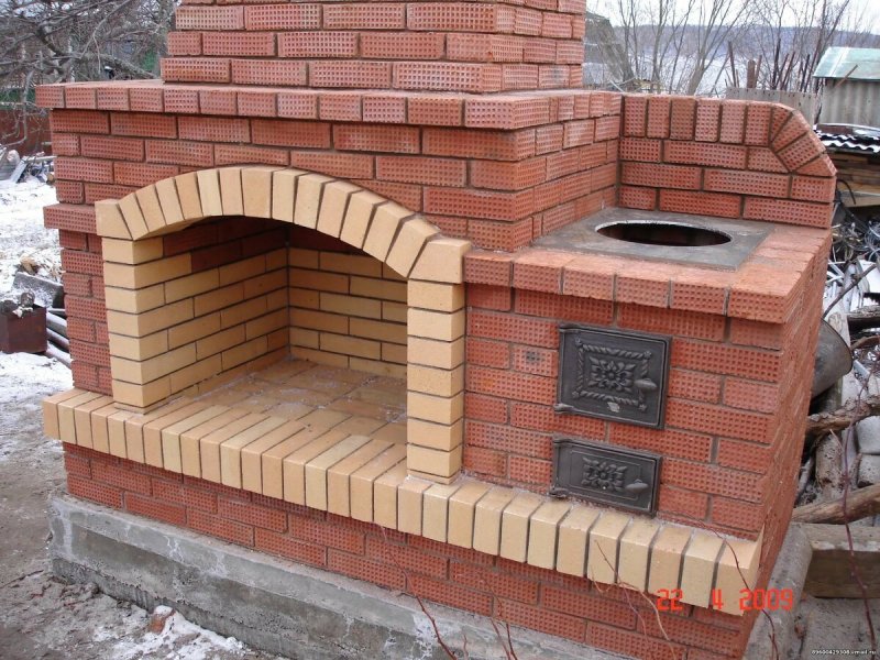 Конструкция кирпичного мангала