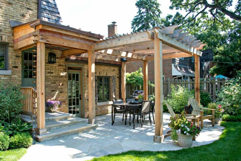 Stone Patio grass
