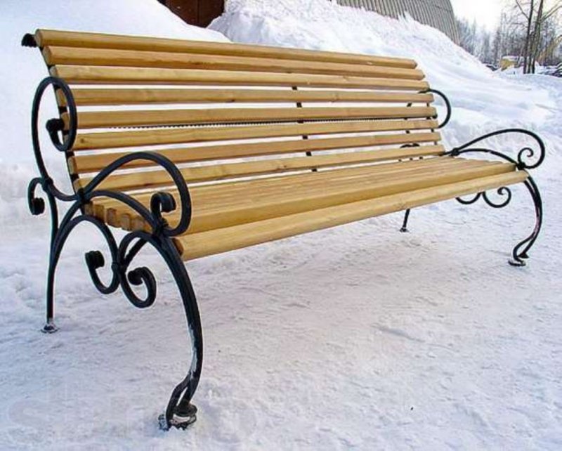 Скамейка лоза с/п 1.5 м. темная рейка