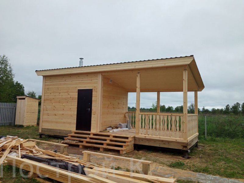 Летние беседки с односкатной крышей