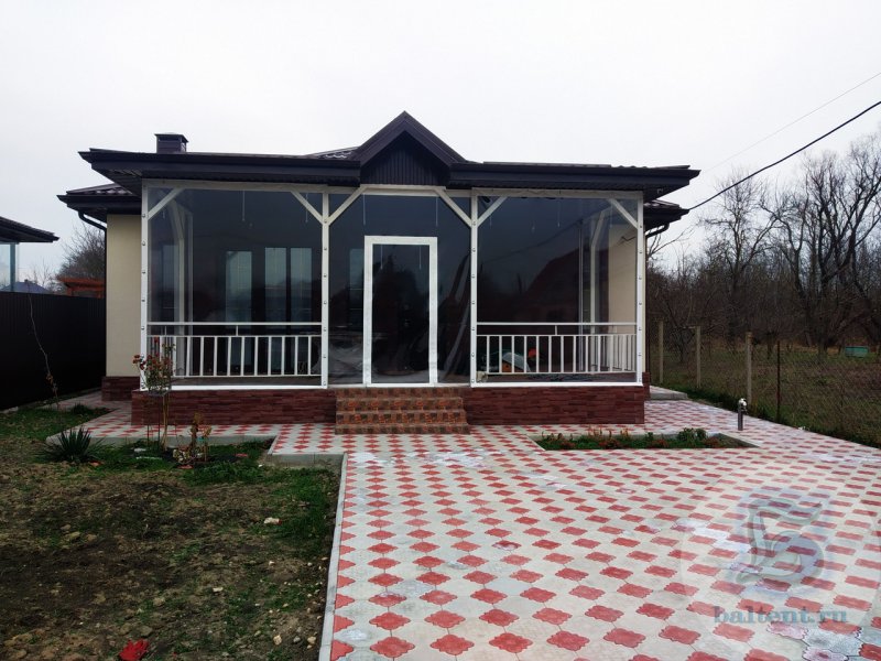 Прозрачные шторы для веранды