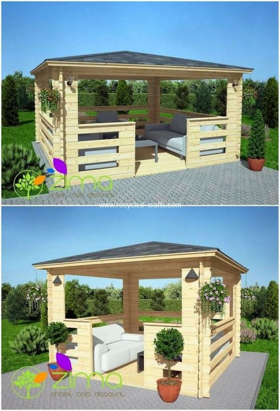 Садовая мебель из поддонов