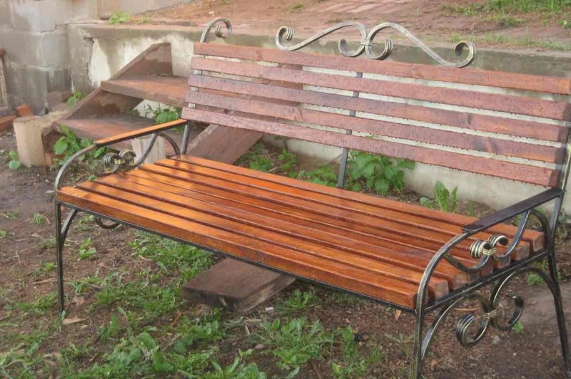 Скамья со спинкой "Парковая-2" 2000х700х820