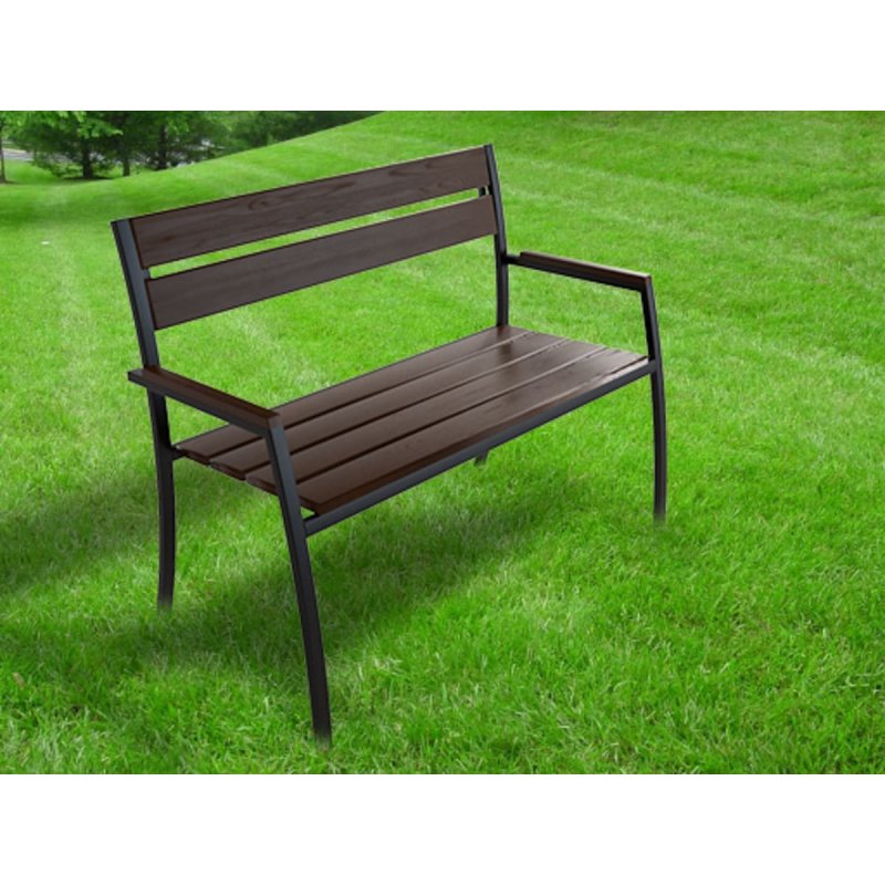 Скамья Садовая Garden разборная 113х56х85.6 см металл/дерево каштановый