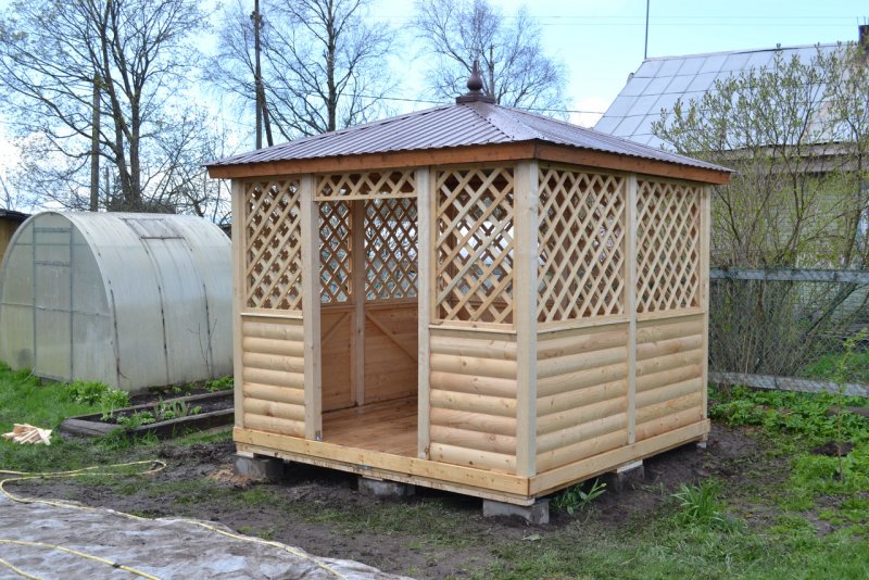 Деревянные беседки 3м*4м