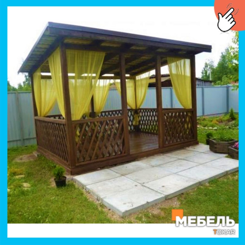 Каркасная беседка для дачи