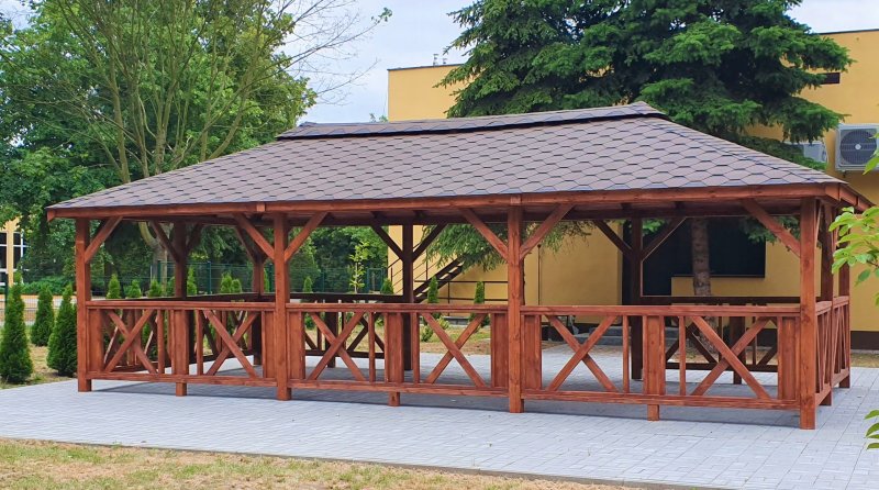 Большие беседки из дерева