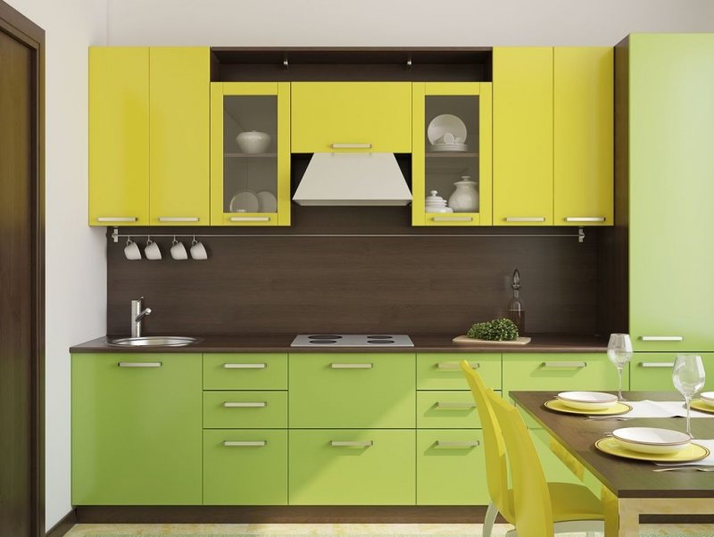 Кухня Modern Kitchen зеленая