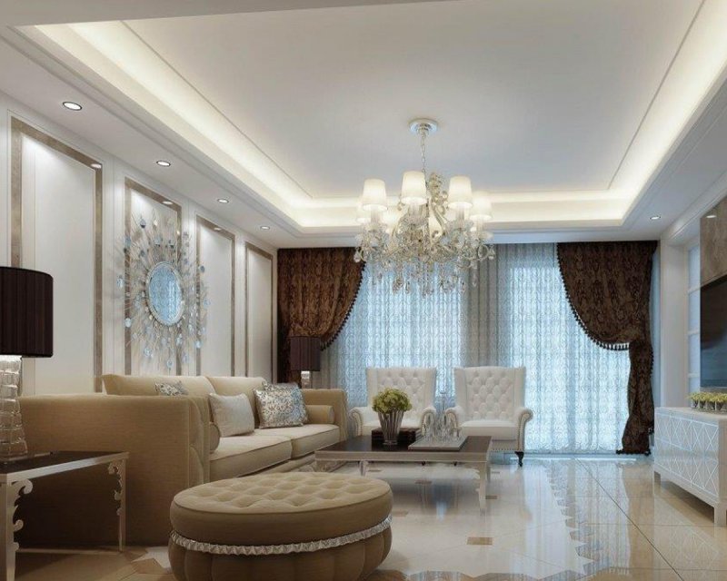 Классические гипсокартонные потолки