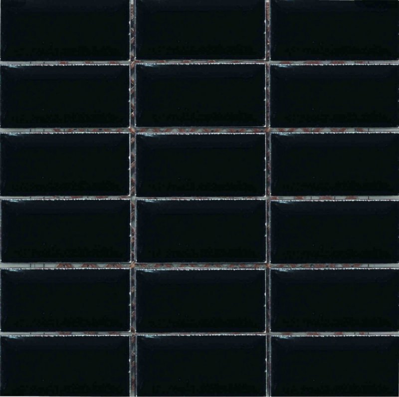 Мозаика Metro Black Glossy 45х95