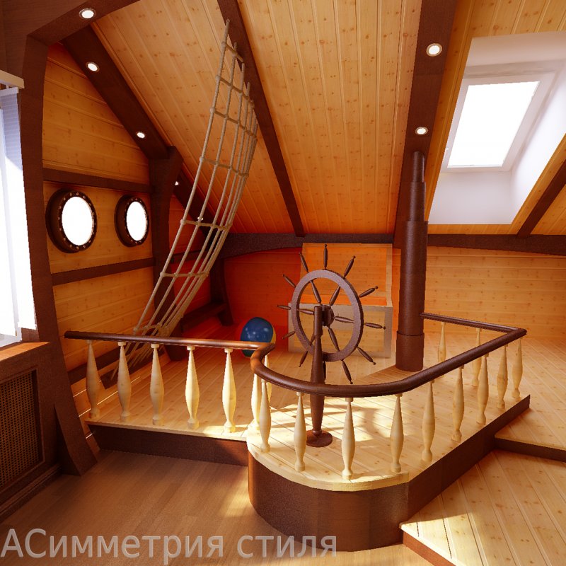 Перегородка в морском стиле