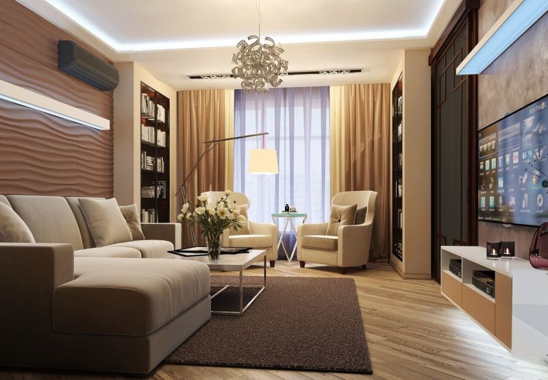 Интерьер гостиной 17 м2