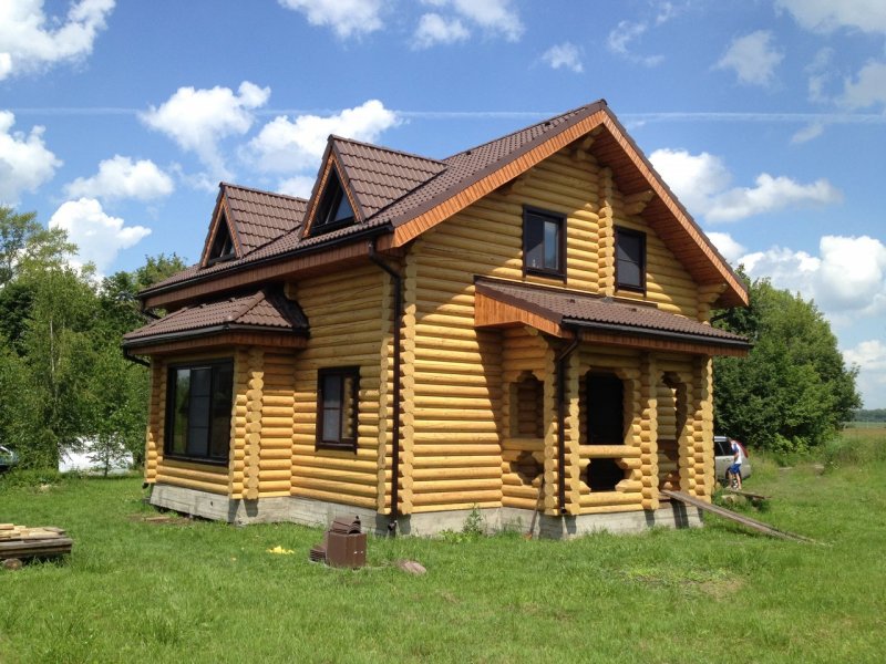 Деревянные срубы снаружи