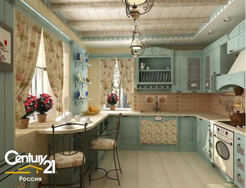 Кухня в стиле Прованс 9м2