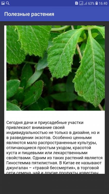Полезные растения